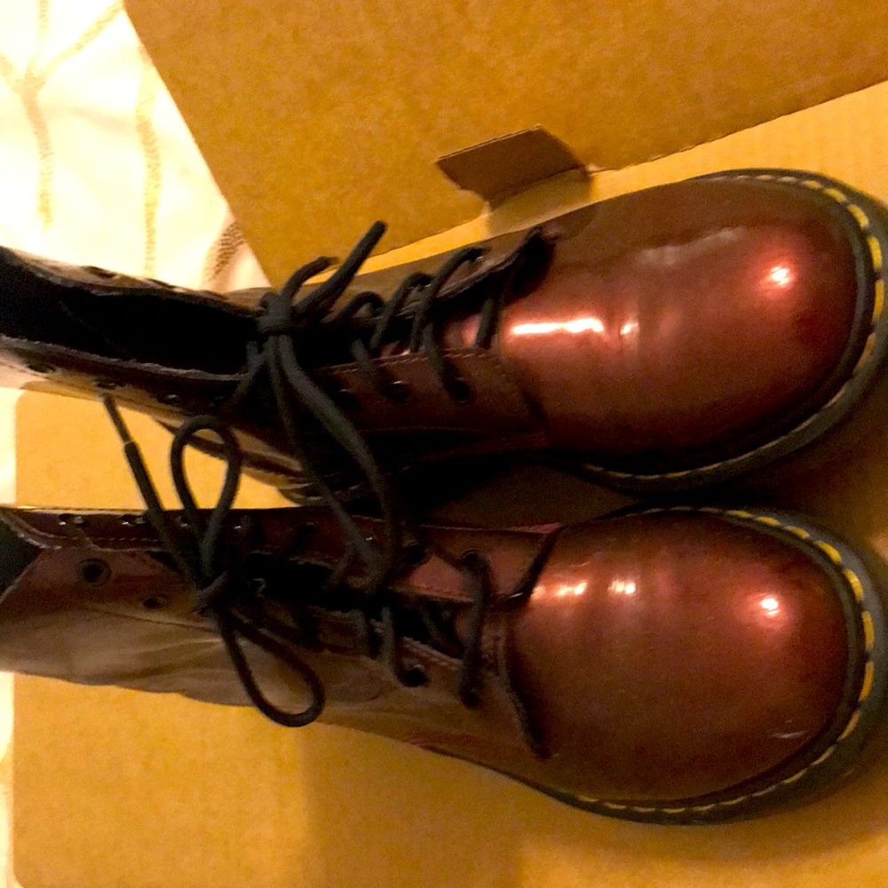 Cranberry Patent Leather Doc Martens